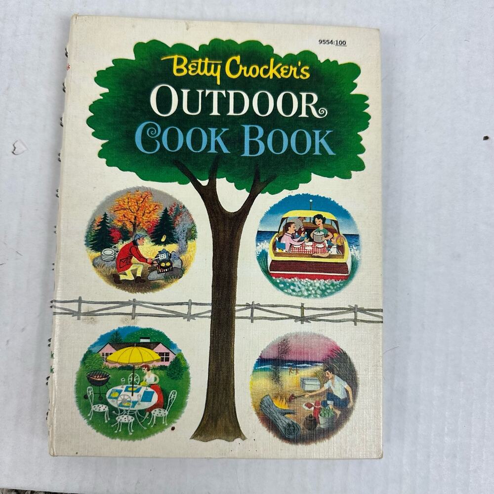 Betty Crocker's Outdoor Cook Book Golden Press 1961 Spiral Bound Cookbook